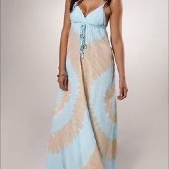 Gypsy 05 Dresses & Skirts - RARE GYPSY 05 Alex Silk Tie Dye Maxi Dress Tie-Dye Flowy Tie Bust Hippie Medium